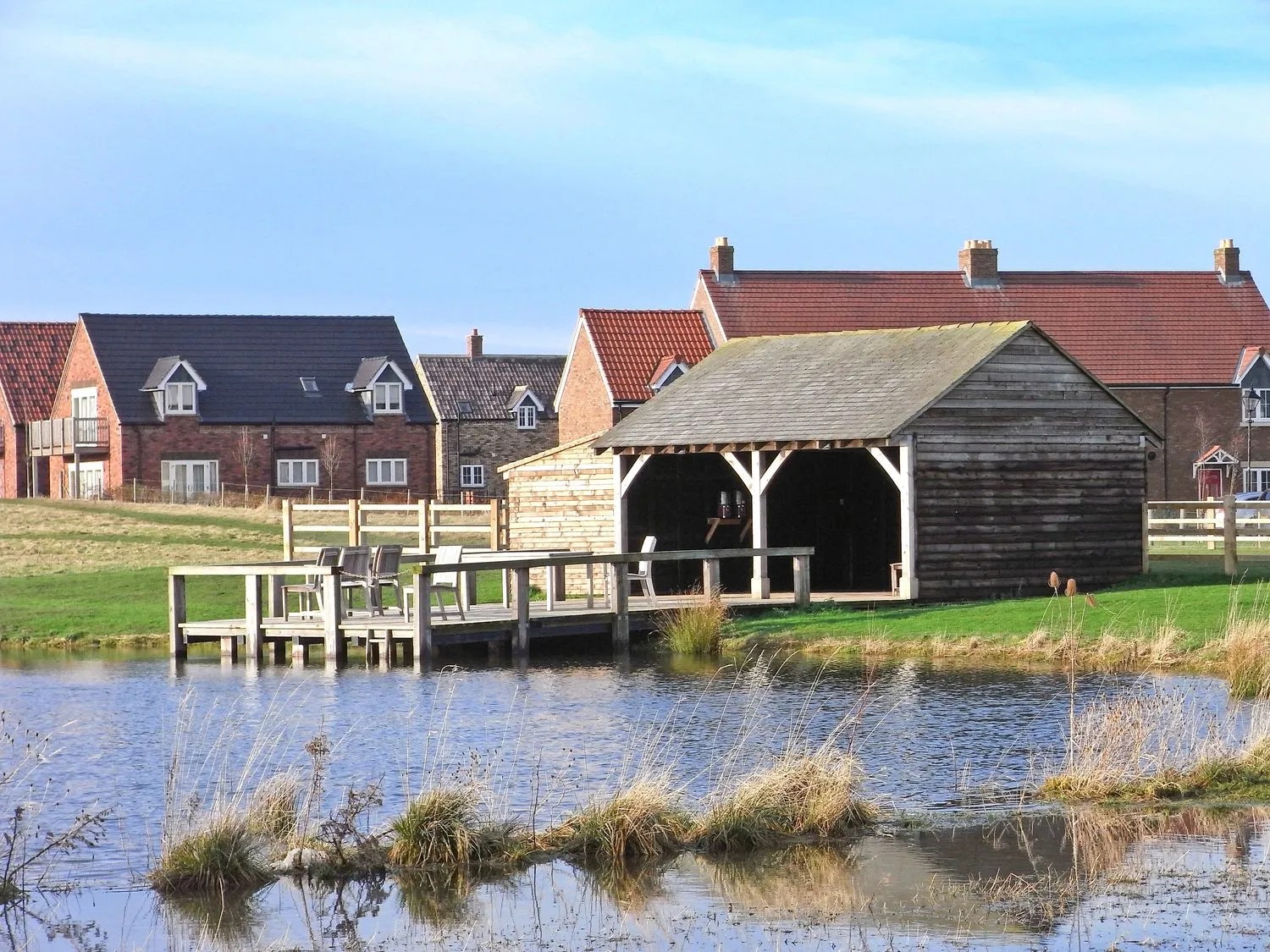 The Bay Filey lake setting